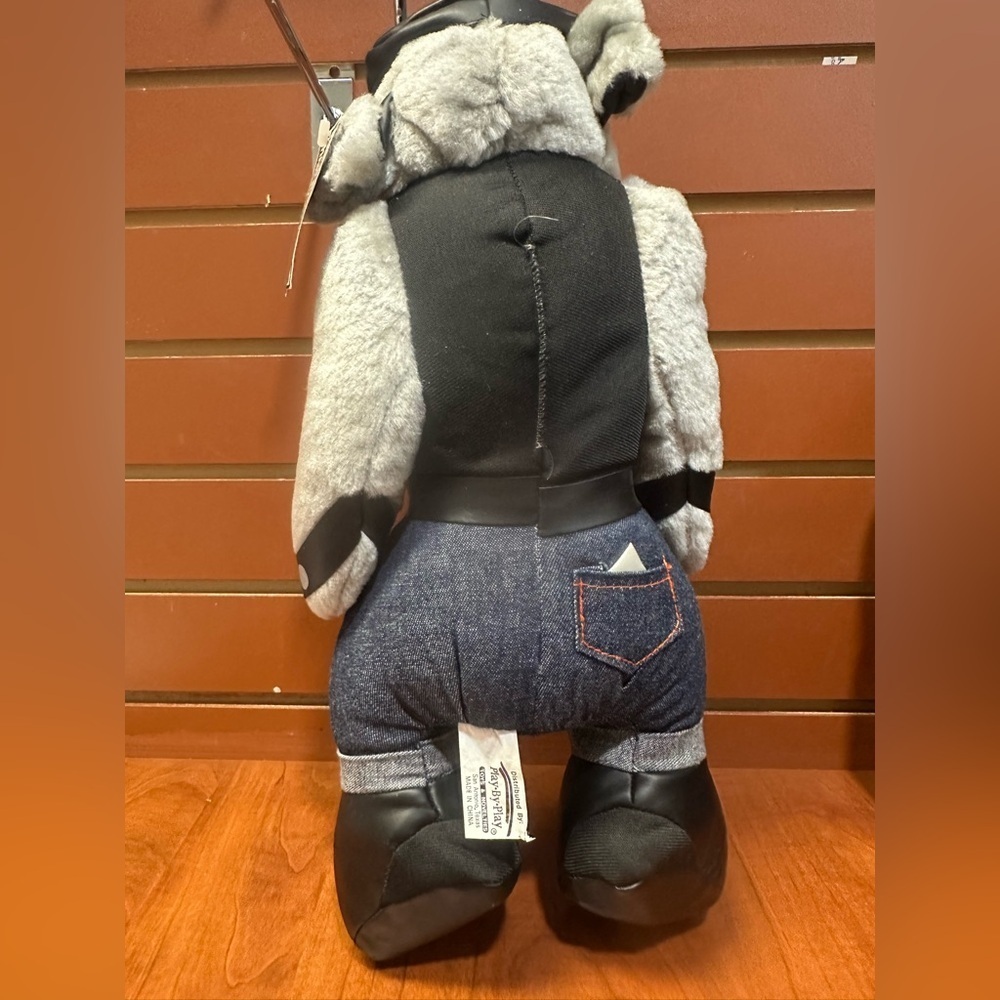 Harley-Davidson Gray Plush Dog with Black Accents - Picture 4 of 7